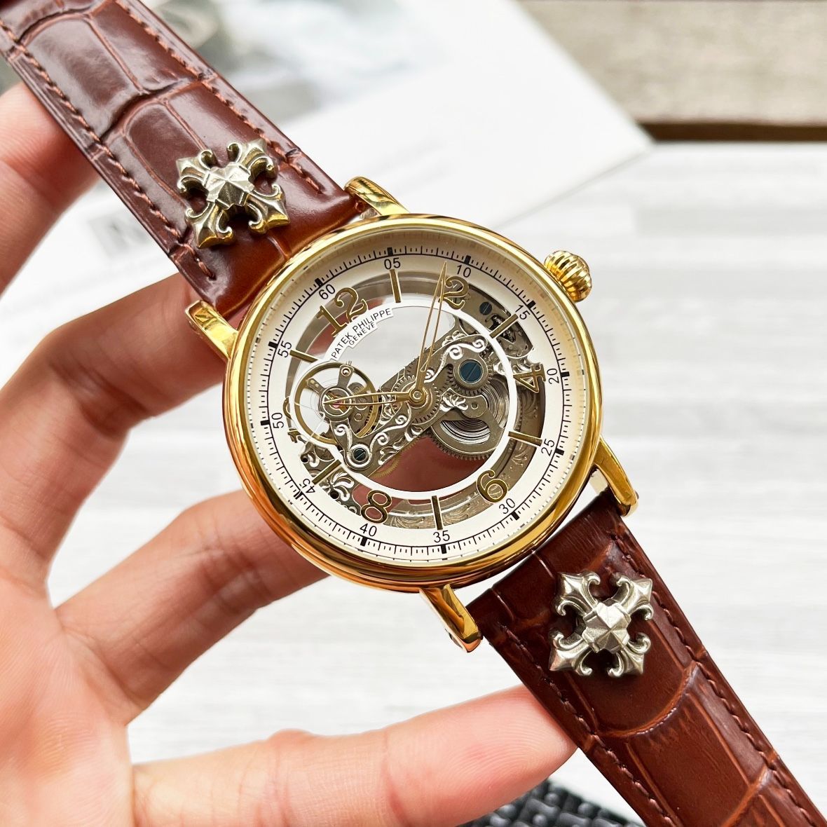  WTO通販 Patek Philippe Skeleton Design 複雑時計 奢 大気男士 腕時計 WTO輸入 BAR 84 腕時計(デジタル) 時計