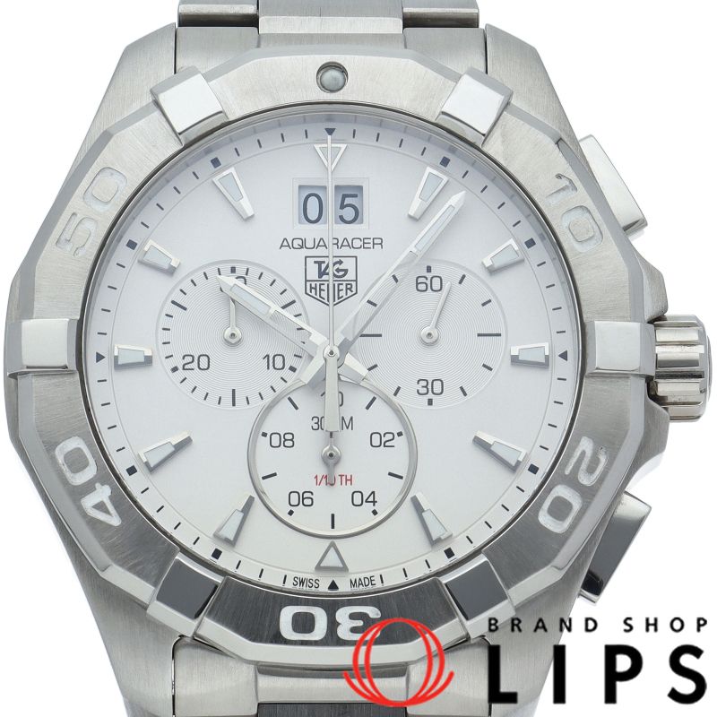 タグ ホイヤー アクアレーサー クロノグラフ CAY1111.BA0927 箱 保証書 SS メンズ時計 シルバー 仕上げ済 美