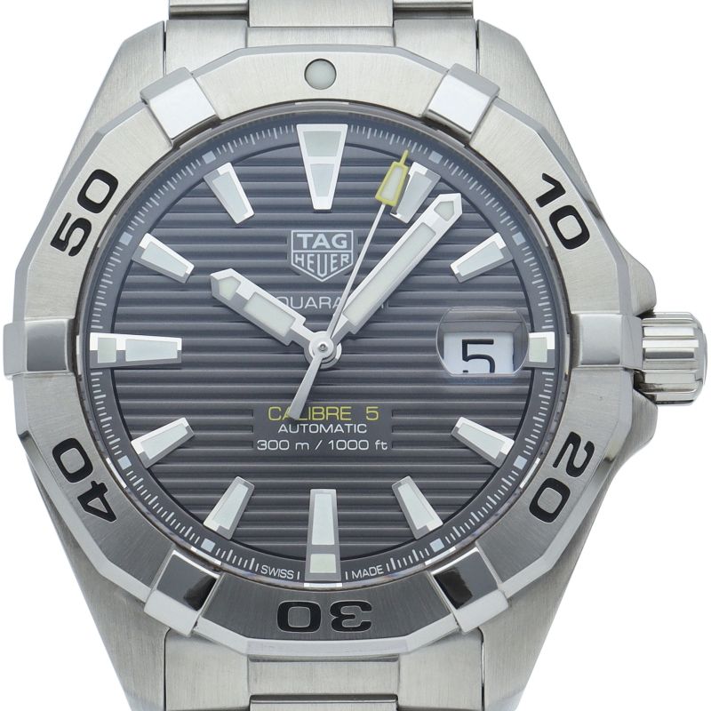 タグ ホイヤー アクアレーサー キャリバー5 WBD 2113 BA 0928 箱 保証書 SS メンズ時計 ブラック 仕上げ済 美
