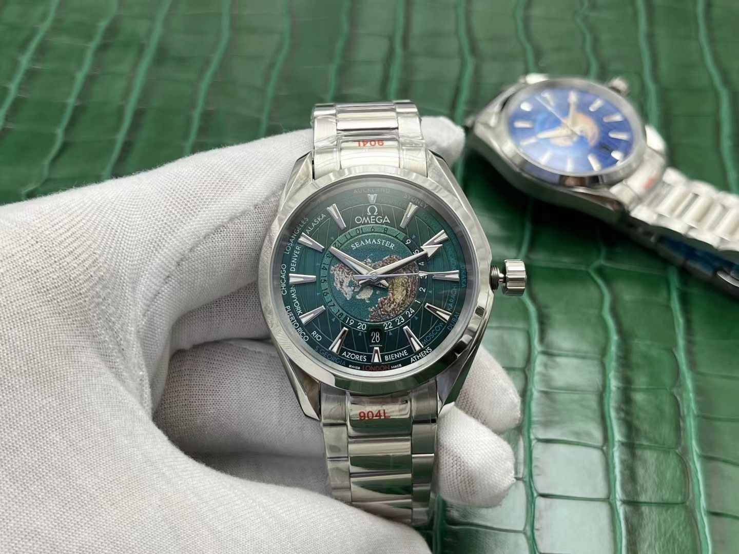 WTO通販 Omega Seamaster Aqua Terra 150m オメガ シーマスター アクアテラ 世界時計-WTO輸入-OPA28