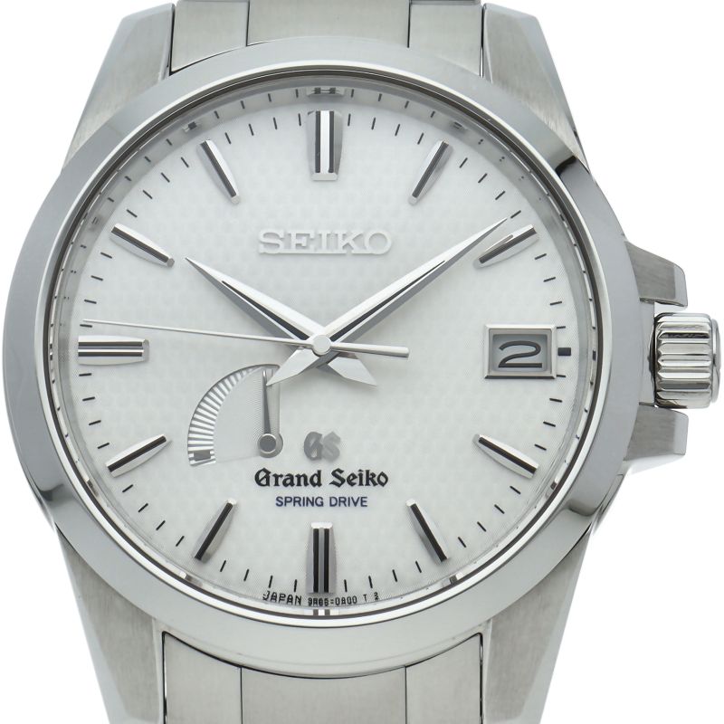 セイコー グランドセイコー メンズ時計 スプリングドライブ SBGA025 9R65-0AG1 SS メンズ時計 ホワイト 仕上