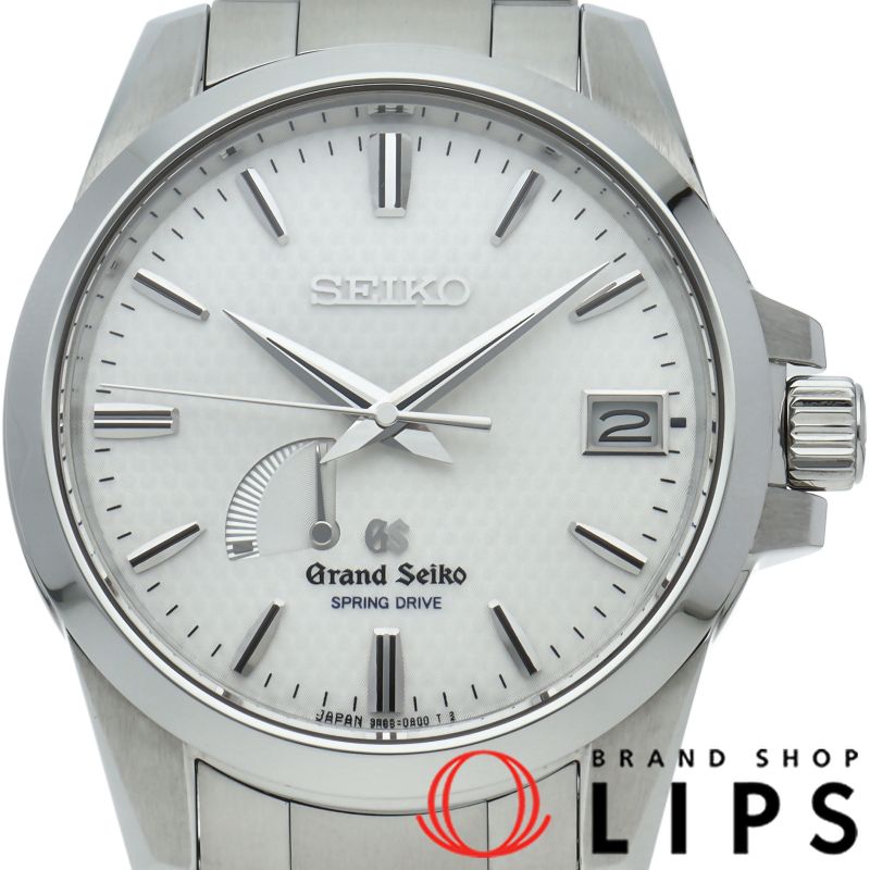 セイコー グランドセイコー メンズ時計 スプリングドライブ SBGA025 9R65-0AG1 SS メンズ時計 ホワイト 仕上