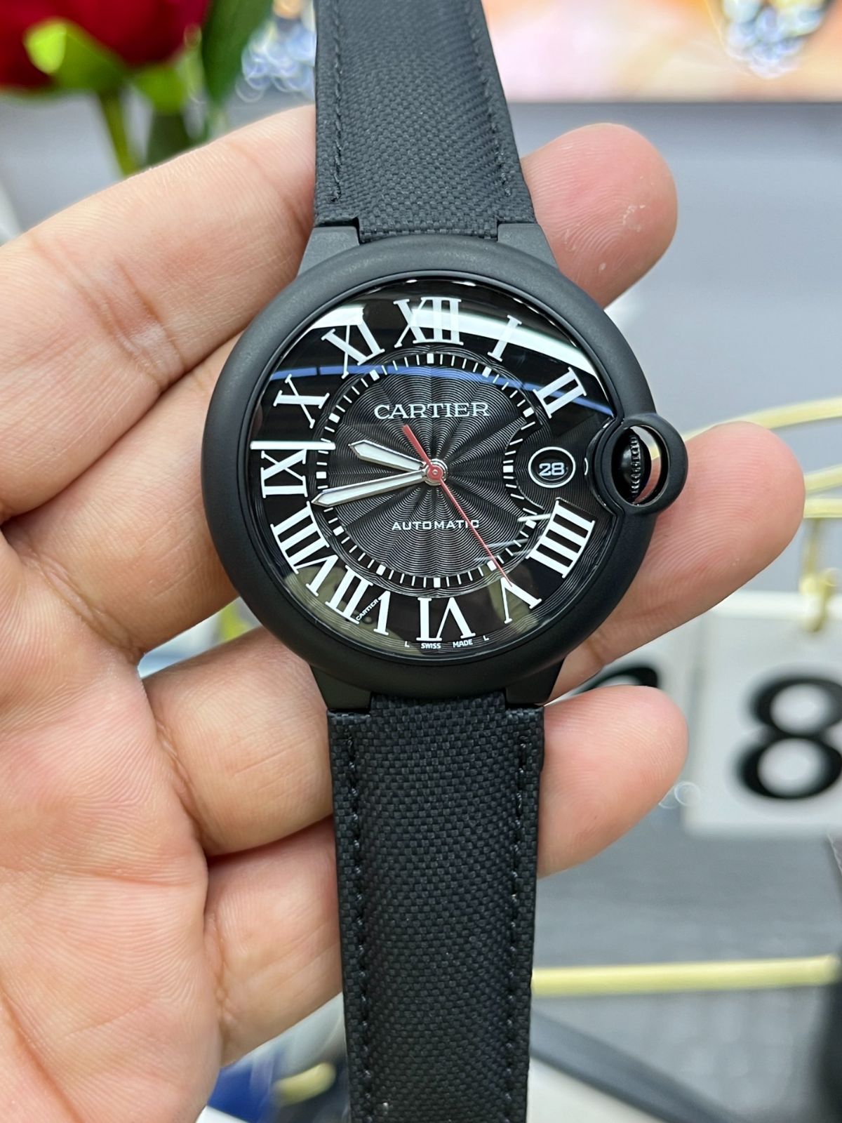 今日 Cartier Black Knight ブルーバルーン 42mm 腕時計