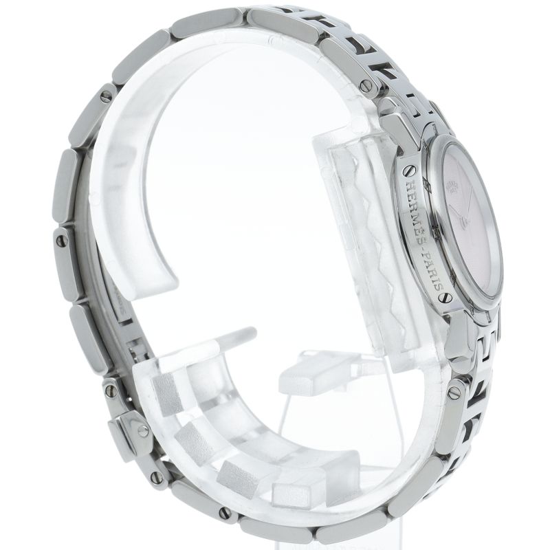  エルメス クリッパーナクレ レディース時計 12 Pダイヤベゼル シェル CL 4 230 箱 保証書 SS ピンクシ その他 時計