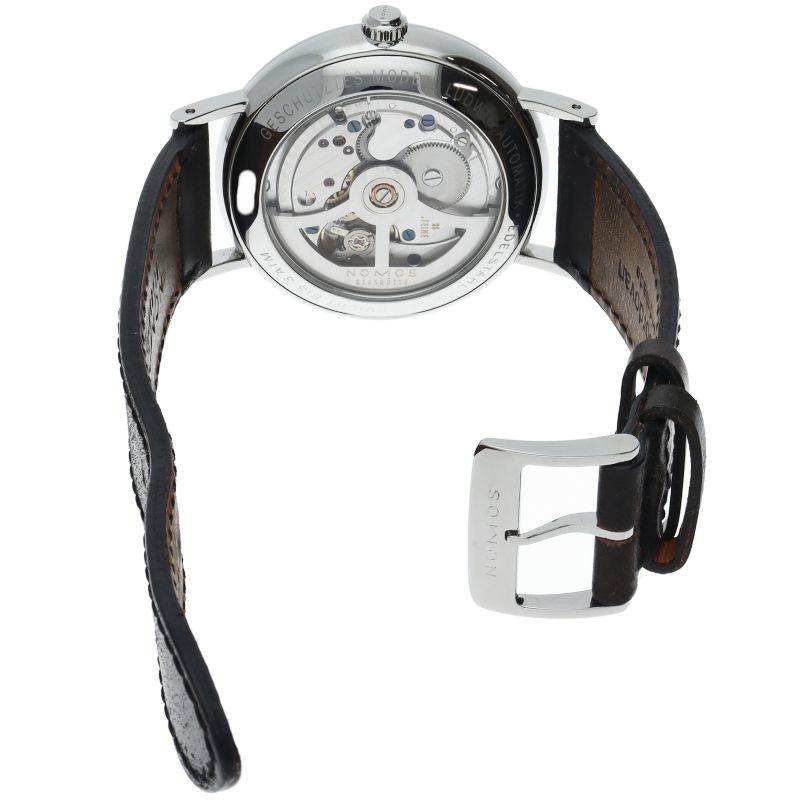 ノモス ラドウィッグ オートマチック 40mm LD1E2W2 箱 保証書 SS/革  