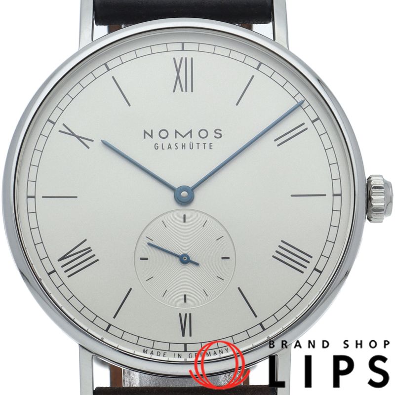 ノモス ラドウィッグ オートマチック 40mm LD1E2W2 箱 保証書 SS 革 メンズ時計 シルバー 仕上げ済 中