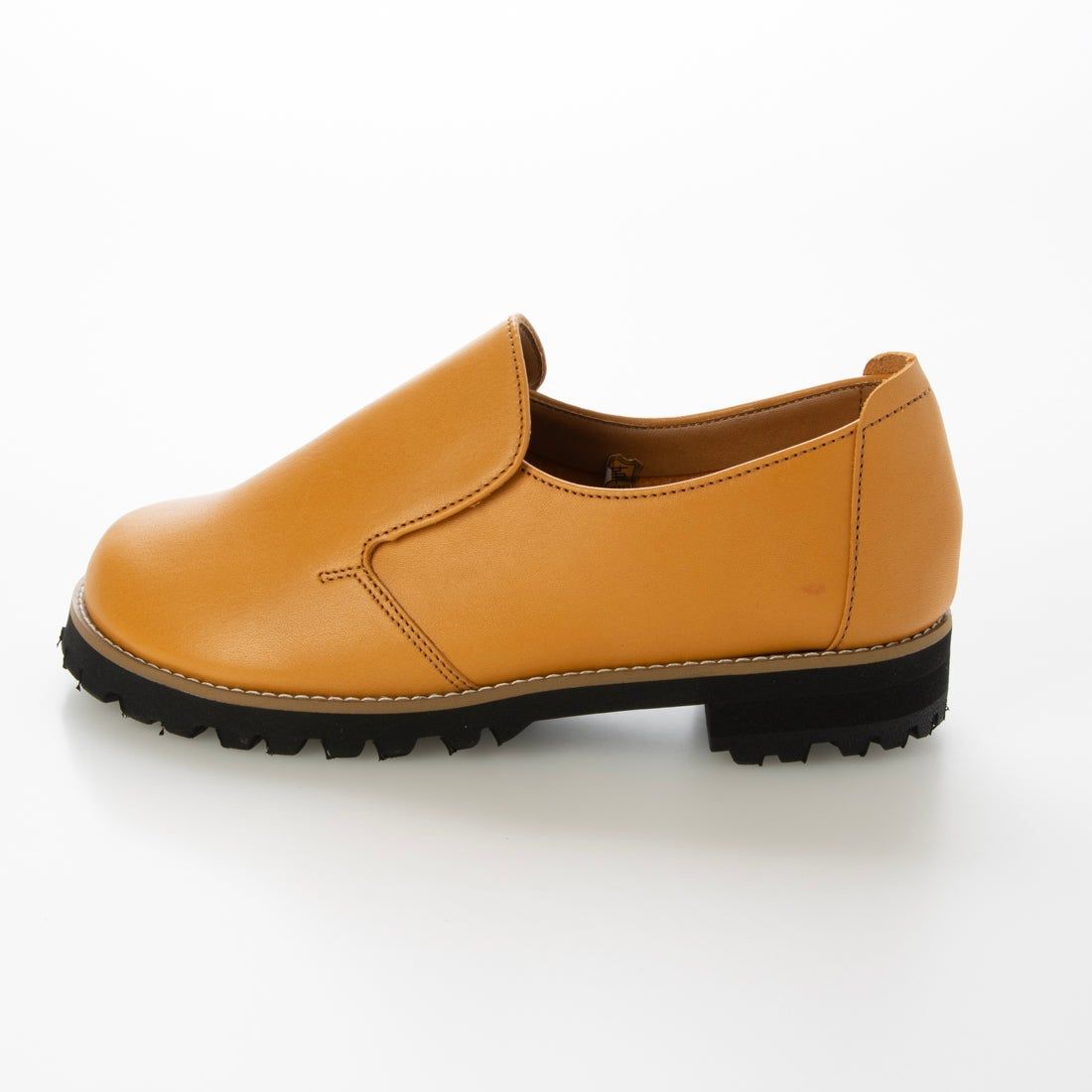 本革 フラット ローカット カジュアル スリッポン CAMEL