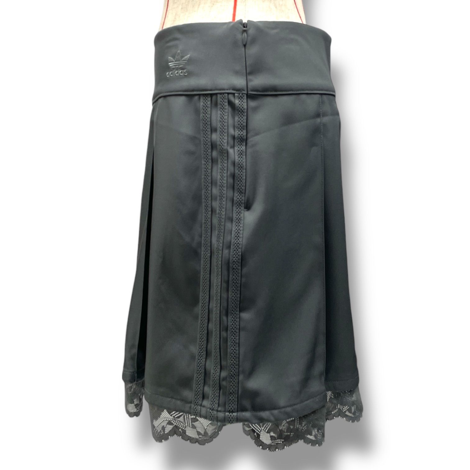 adidas アディダス レースプリーツスカート ミニスカート サイドファスナー ロゴ刺繍 ストリート 62754732-S2A 灰色 グレー Mサイズ レディース 通年 ゴーゴー古着マルイ北千住店 22 No.1174