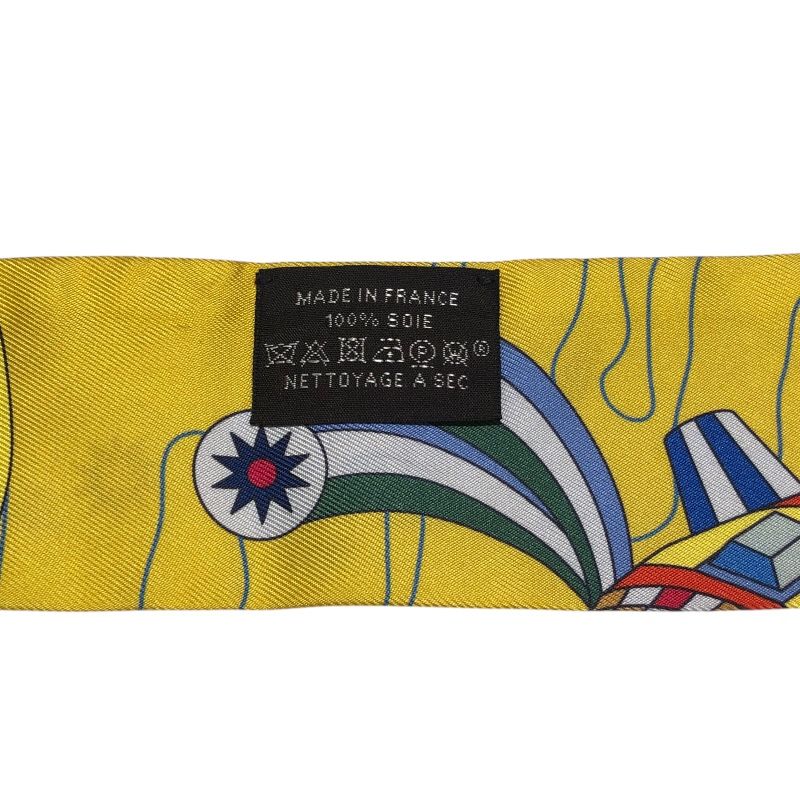  エルメス HERMES ツイリー ODYSSEY イエロー シルク レディース スカーフ その他 小物