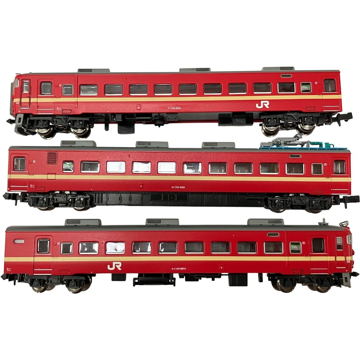 マイクロエース A-3876 711系100・200番台　新塗装　３両セット MICRO ACE A-3876 711系 100・200番台 新塗装 冷房改造 下枠交差パンタ