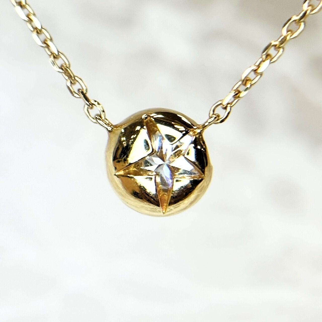 STAR JEWELRY スタージュエリー K18 MOON SETTING K18 ネックレス