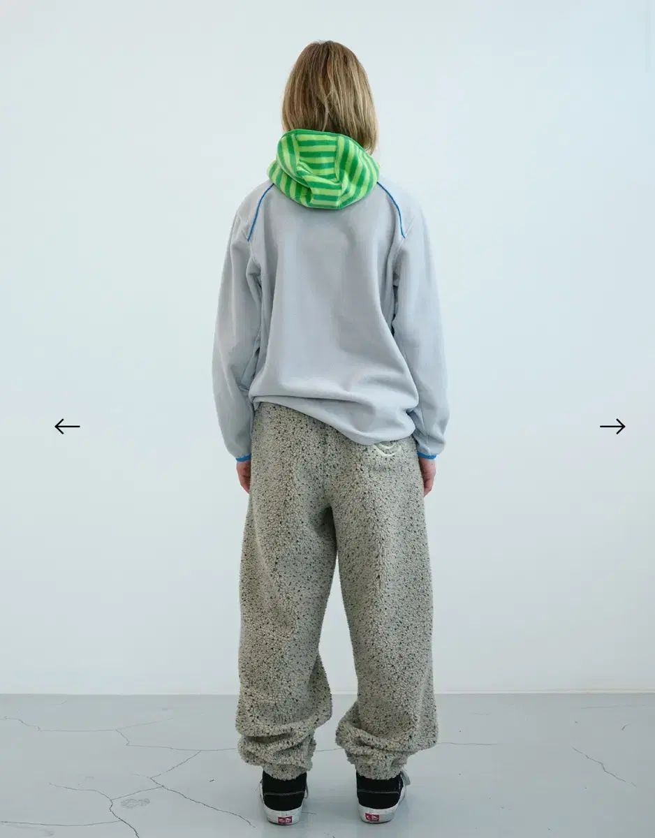 ENZO BLUES ドット ブークレ ジョガー パンツ Oatmeal