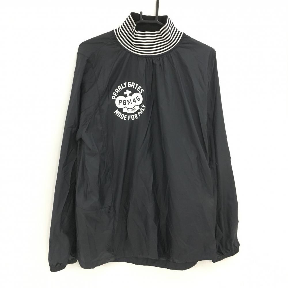 パーリーゲイツ ツインスニード 黒×白 フロッキーワッペン 蓄熱裏地