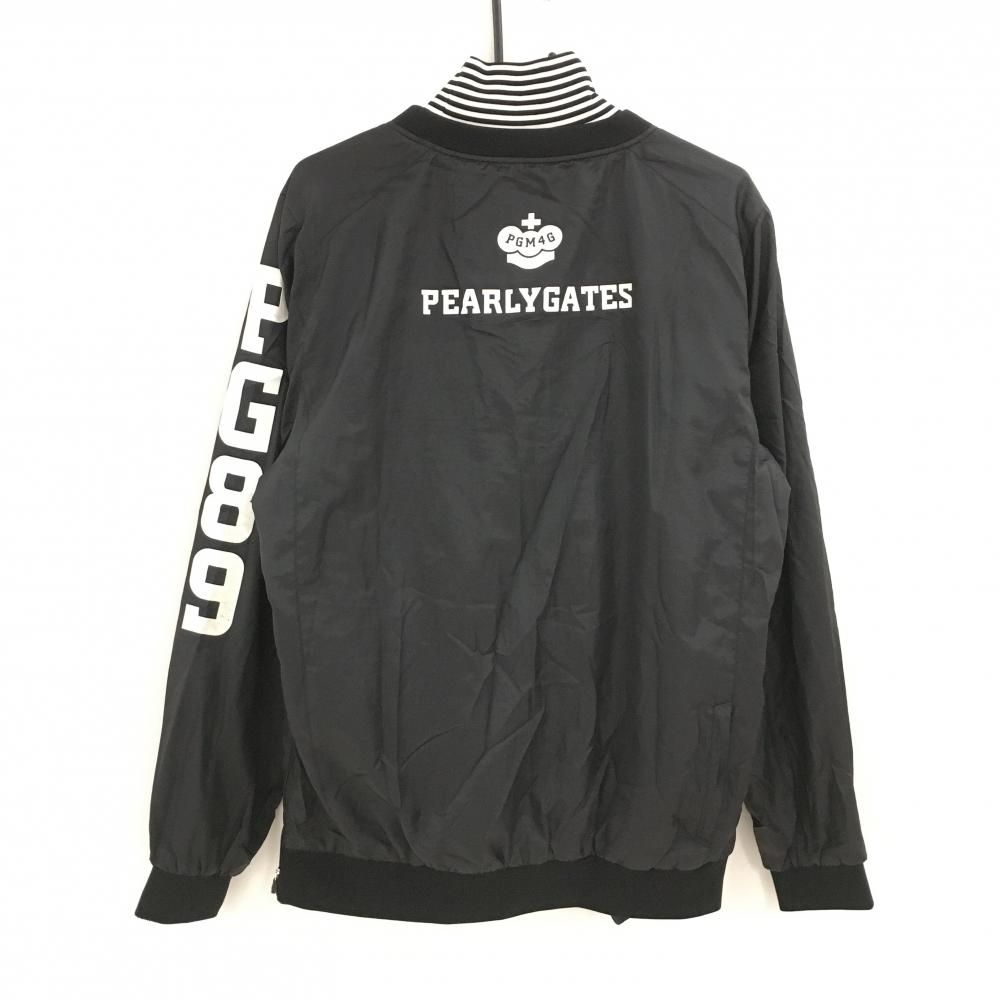 パーリーゲイツ ツインスニード 黒×白 フロッキーワッペン 蓄熱裏地