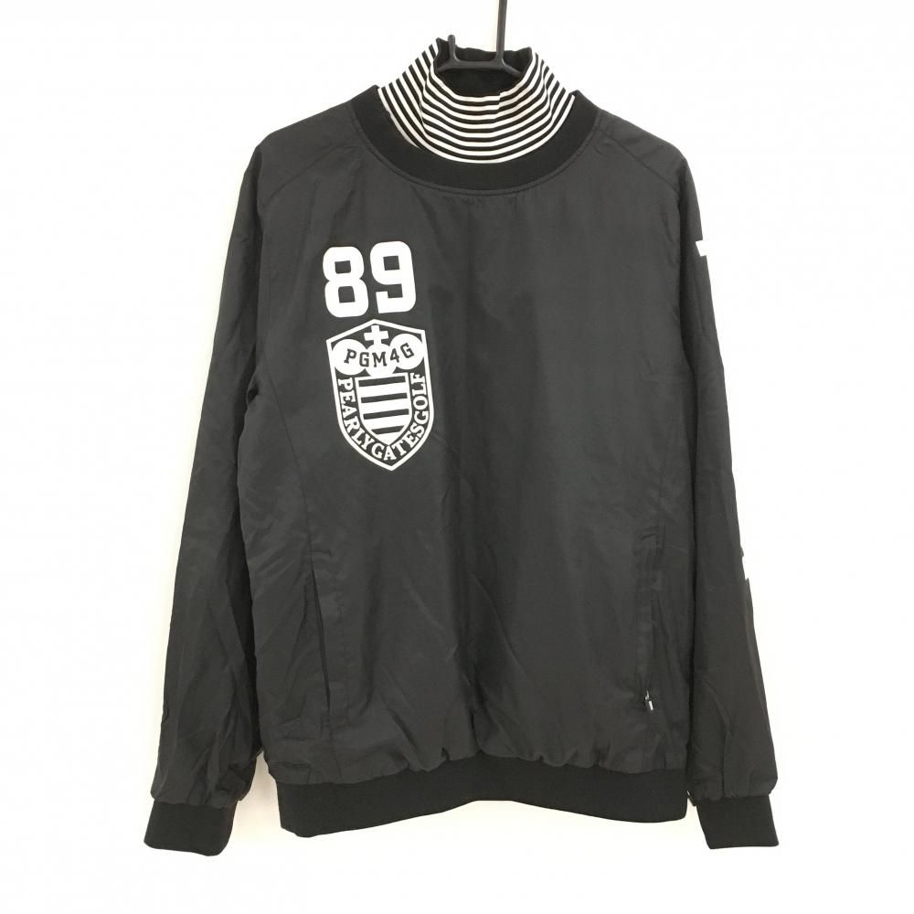 パーリーゲイツ ツインスニード 黒×白 フロッキーワッペン 蓄熱裏地