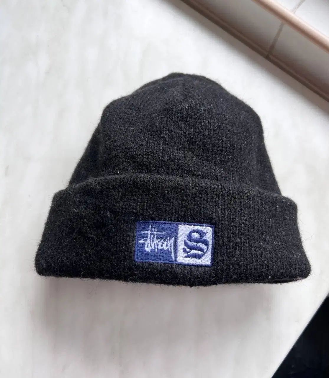 STUSSY ステューシー スモール パッチ ワッチキャップ ビーニー ブルー
