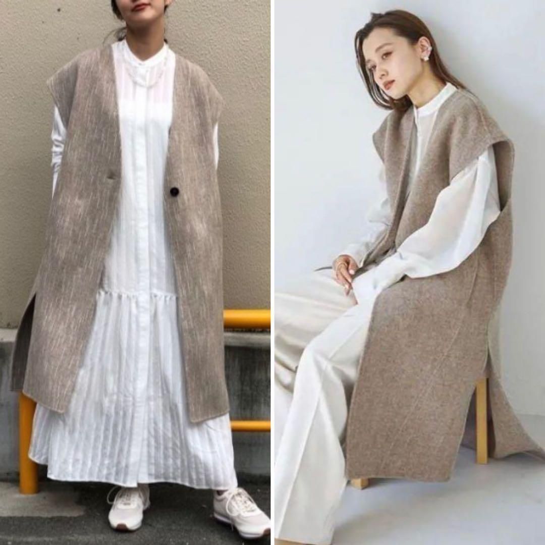 TODAYFUL 定価3.1万 ウールリバーベスト 36 ベージュ