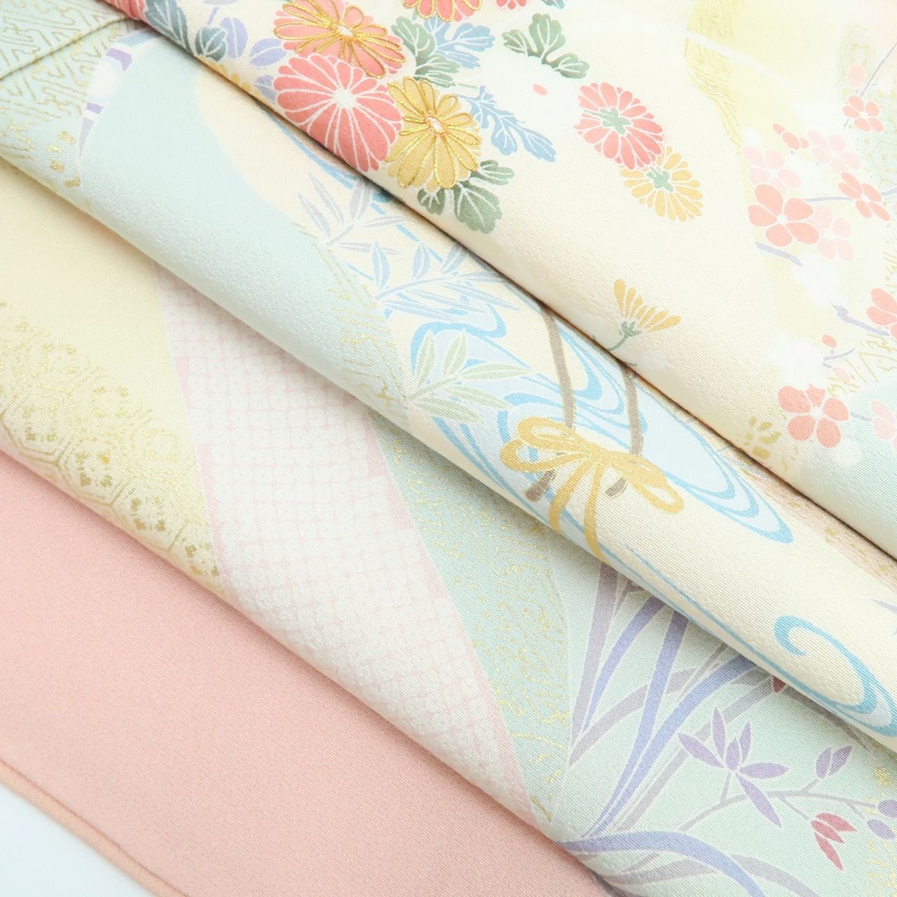 専用Y3675◇美品 正絹 作家物落款 春水 金駒刺繡 手縫い仕立て 訪問着 専用Y3675◇美品 正絹 作家物落款 春水 金駒刺繡 手縫い仕立て 訪問着