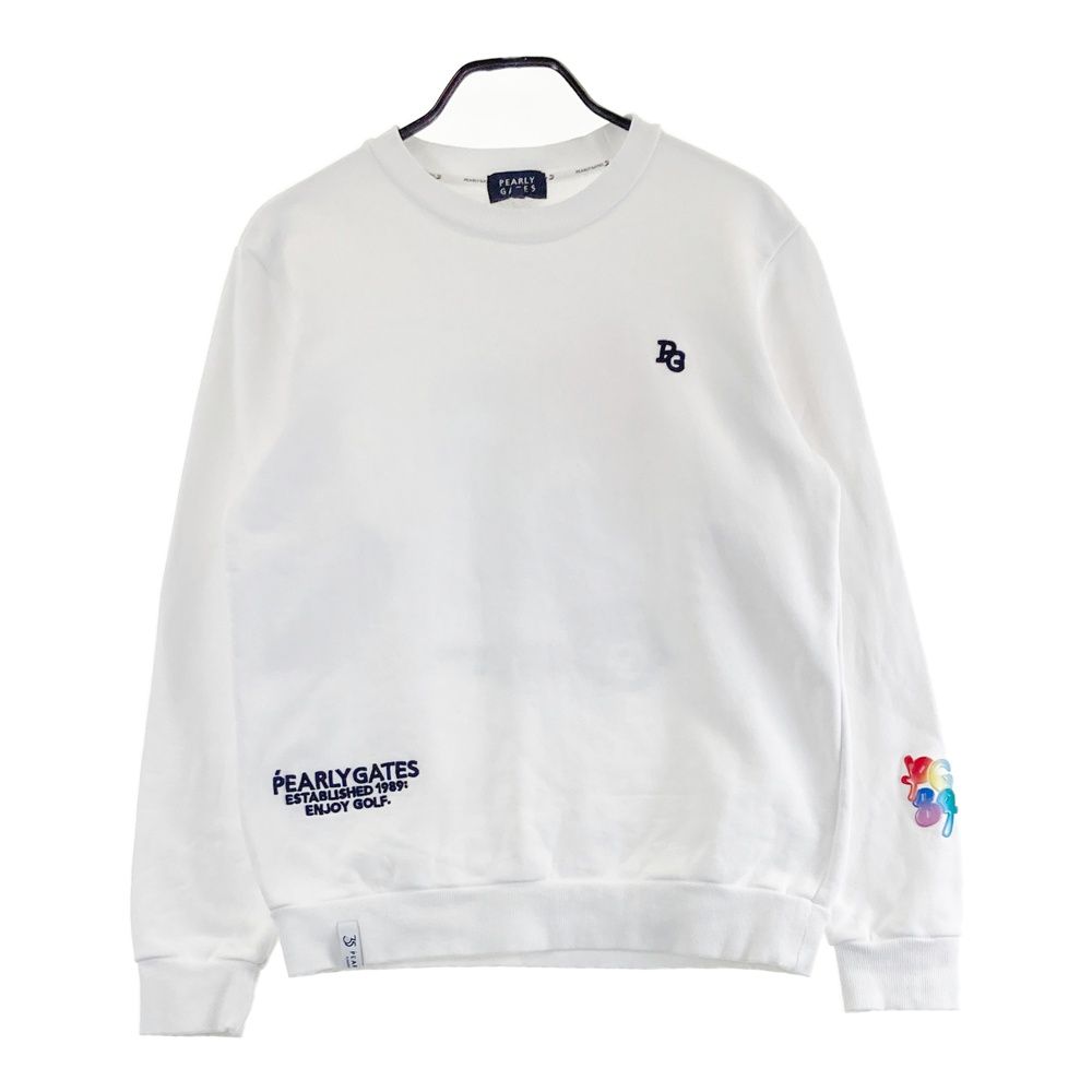 サイズ 4 PEARLY GATES パーリーゲイツ モデル 35周年 スウェットトレーナー ホワイト系 240101553394 ゴルフウェア メンズ ストスト