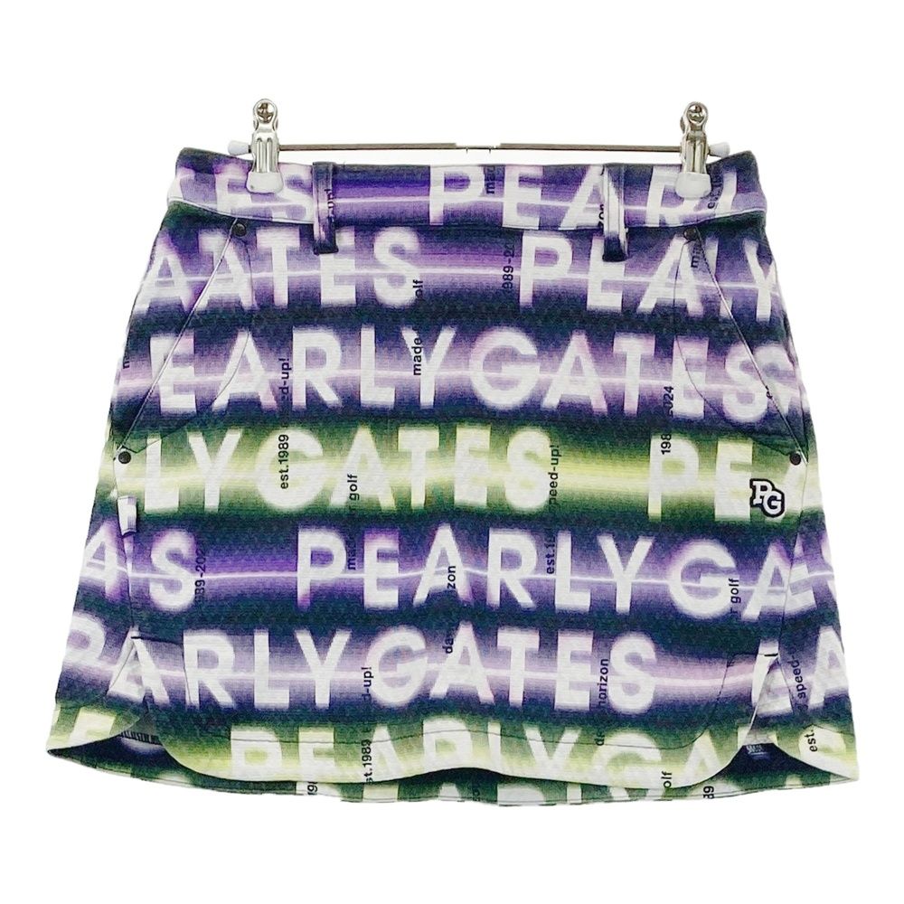 サイズ 0 PEARLY GATES パーリーゲイツ スカート 総柄 ネイビー系 240101556181 ゴルフウェア レディース ストスト