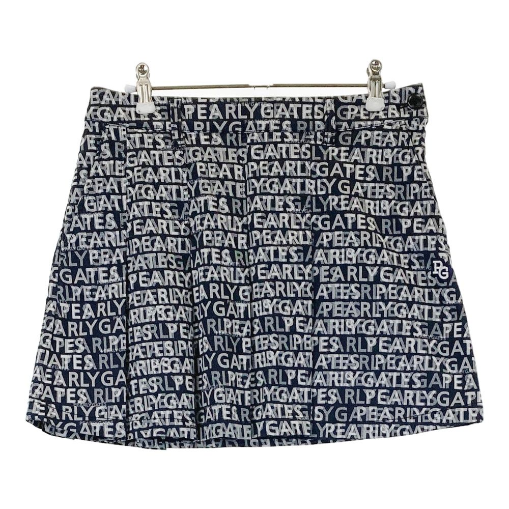 サイズ 1 PEARLY GATES パーリーゲイツ モデル プリーツスカート 総柄 ネイビー系 240101556788 ゴルフウェア レディース ストスト