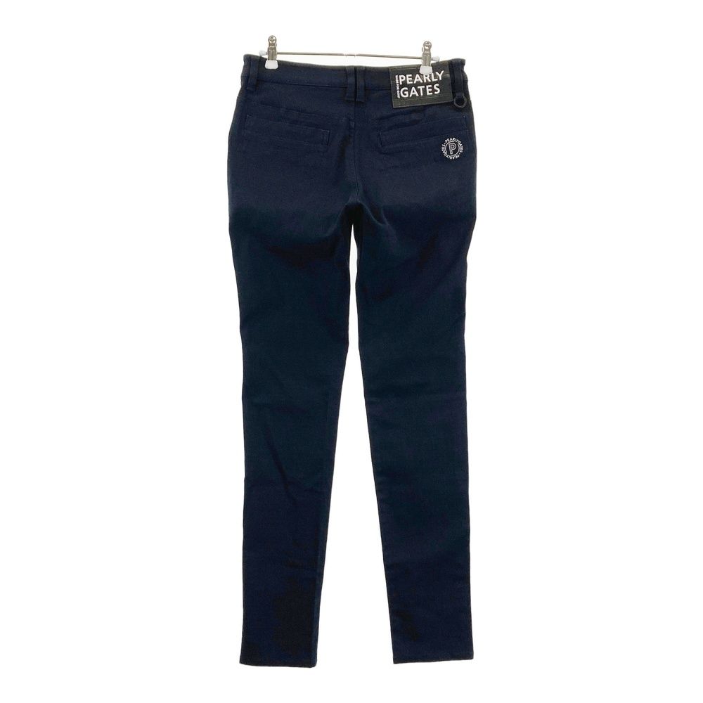 サイズ 1 PEARLY GATES パーリーゲイツ モデル ストレッチパンツ ネイビー系 ゴルフウェア レディース ストスト