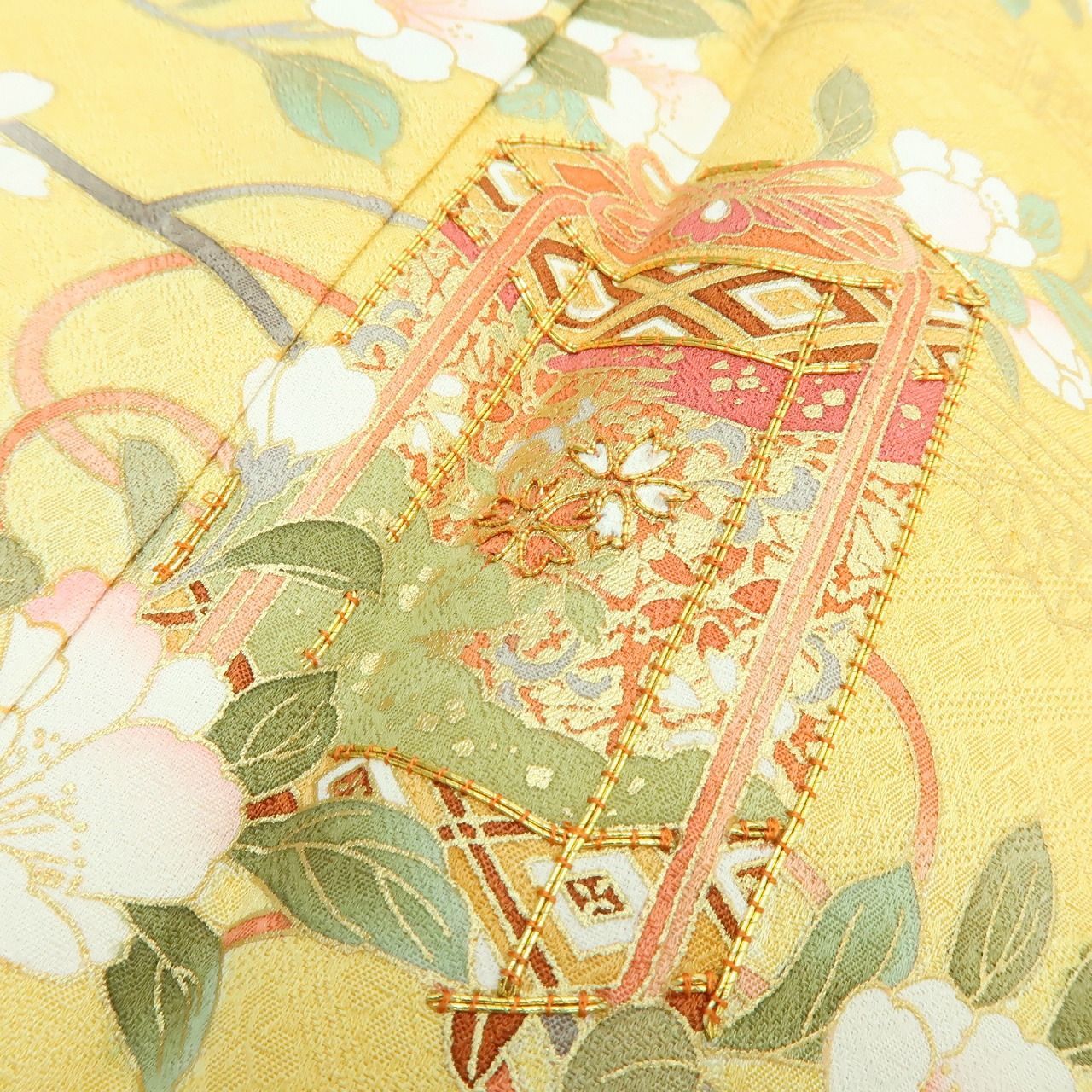  百華 Y 3990 正絹 やまと誂製 金駒刺繡 手縫い仕立て 訪問着 訪問着 付け下げ 着物