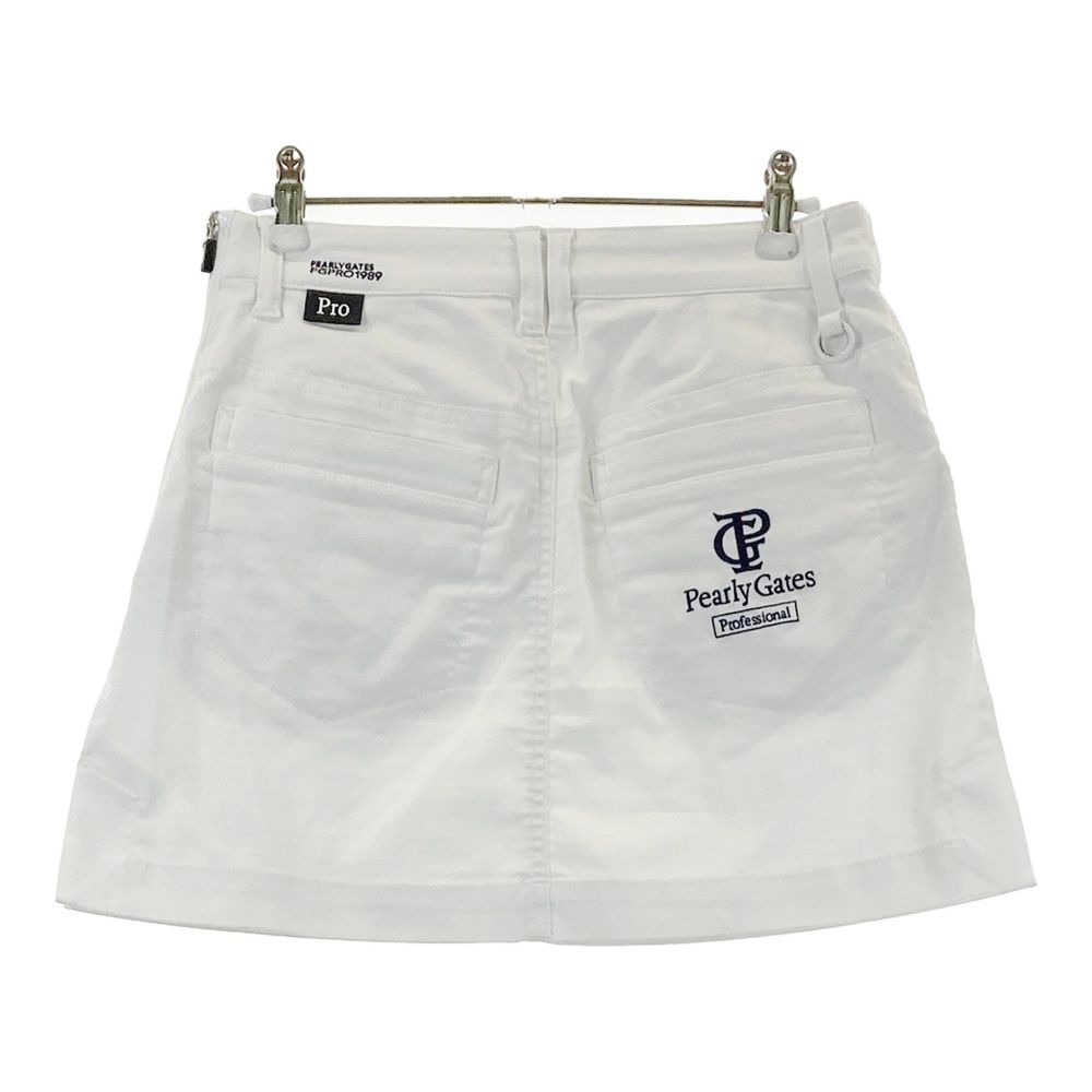 サイズ 0 PEARLY GATES パーリーゲイツ モデル ストレッチスカート ホワイト系 ゴルフウェア レディース ストスト