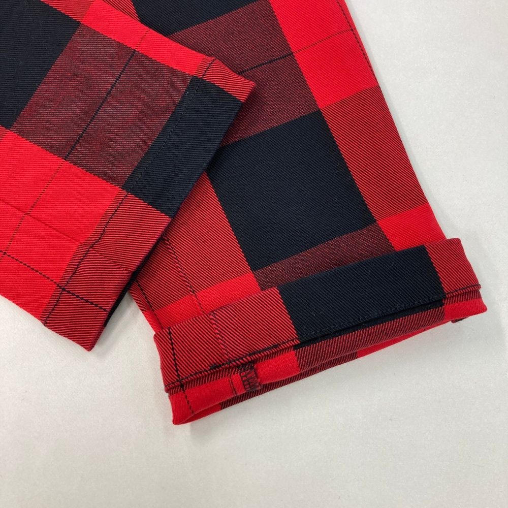 新品 パーリーゲイツ ハーフパンツ チェック柄 赤黒 Lサイズ（5） サイズ：3 PEARLY GATES パーリーゲイツ ストレッチロングパンツ