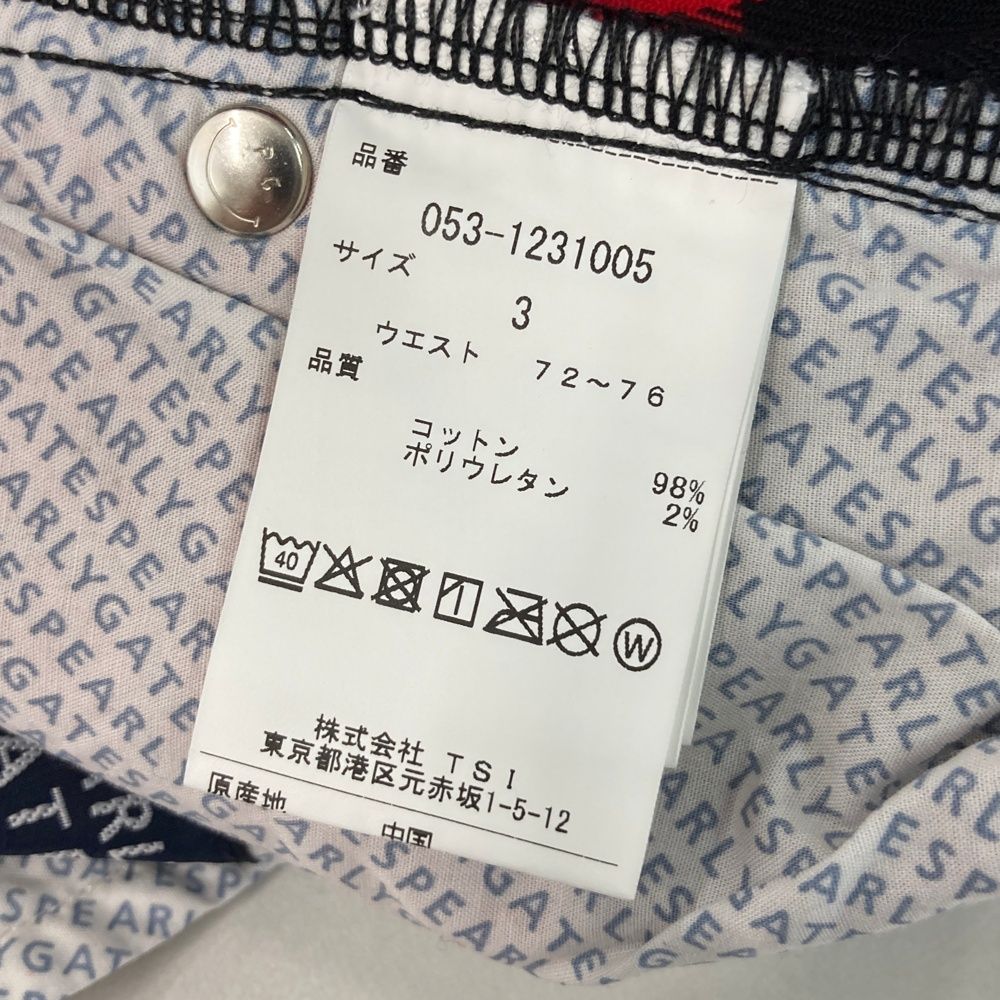 サイズ：3 PEARLY GATES パーリーゲイツ ストレッチロングパンツ