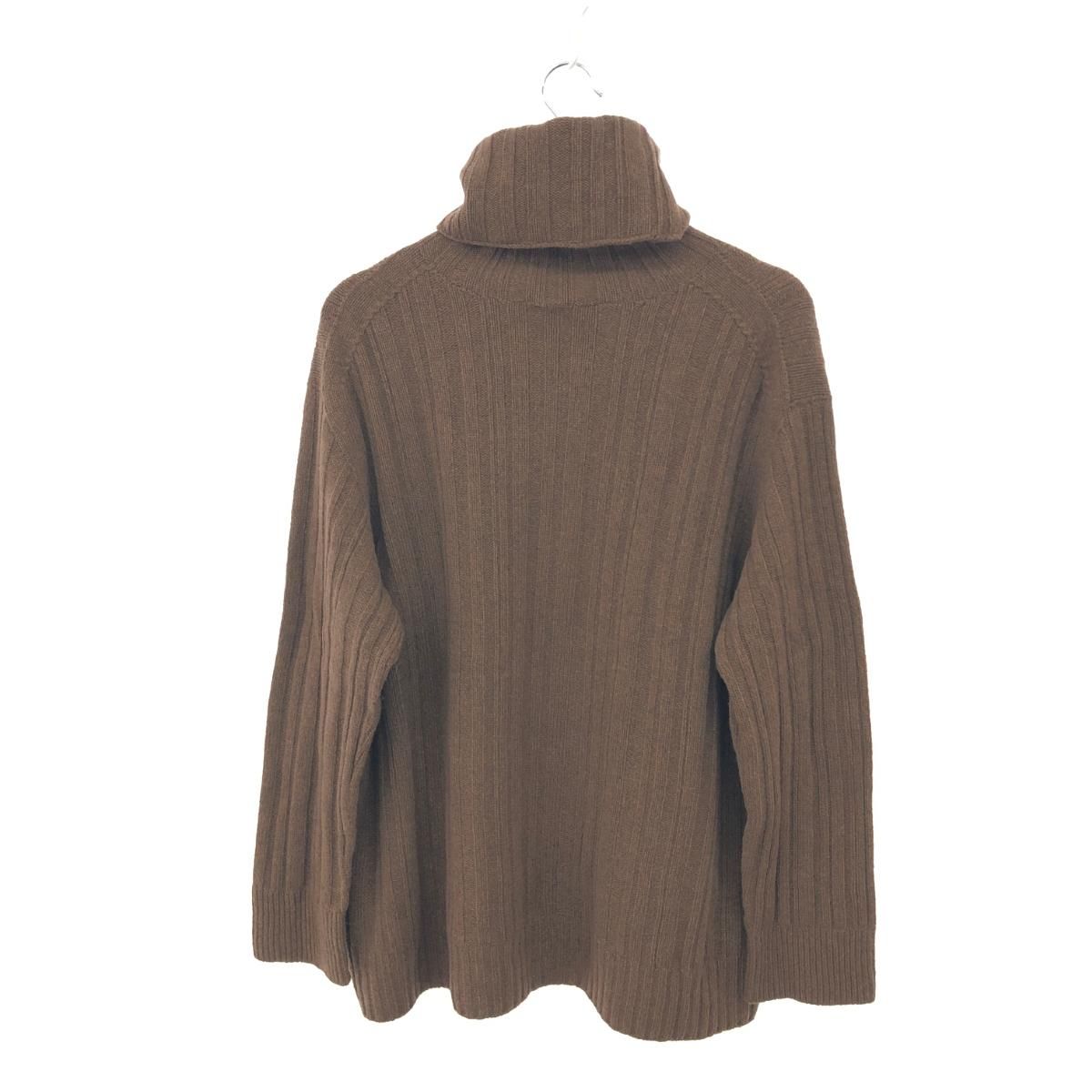 美品 ◆ATON エイトン　定価5,3万　ニット　ブラウン　ウール　ハイネック ATON エイトン オーバーサイズタートルネックセーター サイズ:02