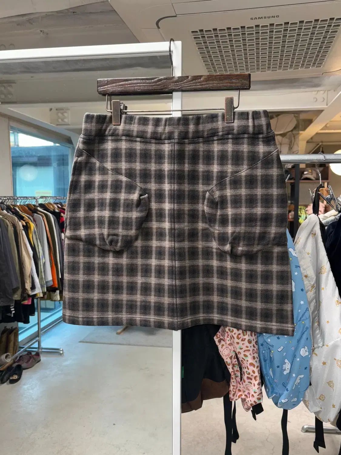 Lucruca ジャージ チェック スカート