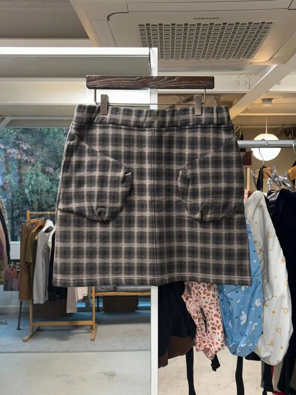 Lucruca ジャージ チェック スカート