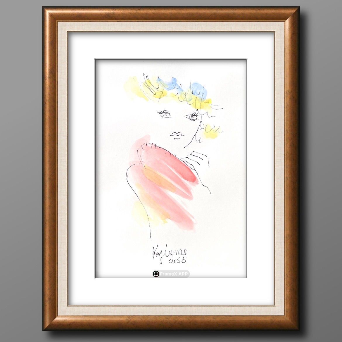 ドローイング 絵画 ファッションイラスト A4 原画 クロッキー モード
