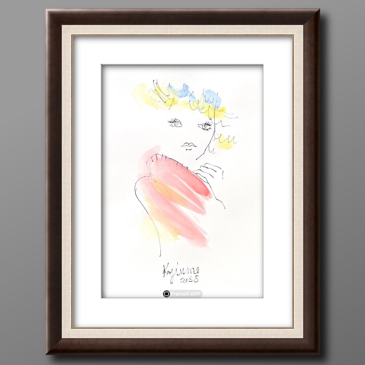 専用　絵画　原画　水彩画　手描きイラスト　ドローイング ドローイング 絵画 ファッションイラスト A4 原画 クロッキー モード