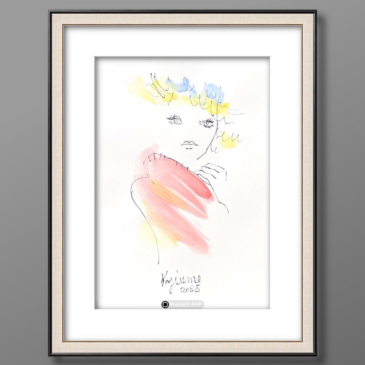 ドローイング 絵画 ファッションイラスト A4 原画 クロッキー モード