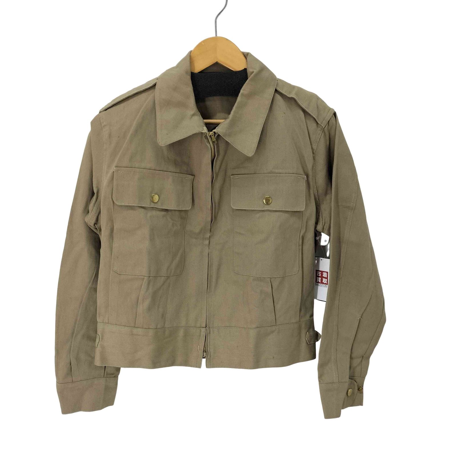 USED古着(ユーズドフルギ) 50s FREEDMAN＆CO コノ字止め Lightningジップ オーストラリア軍 コットンドリルジャケット メンズ  6【中古】【ブランド古着バズストア】 ユーズドフルギ USED古着 50s FREEDMAN＆CO コノ字止め Lightning