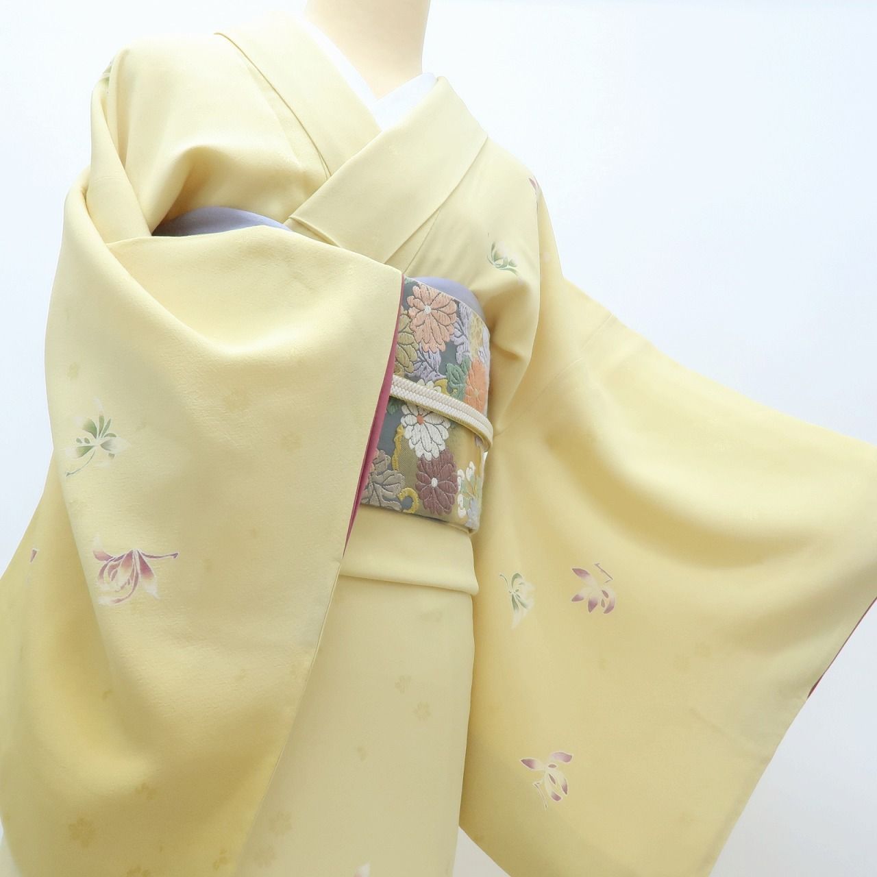  百華 Y 3991 正絹 作家物落款 手縫い仕立て 付下げ 訪問着 付け下げ 着物