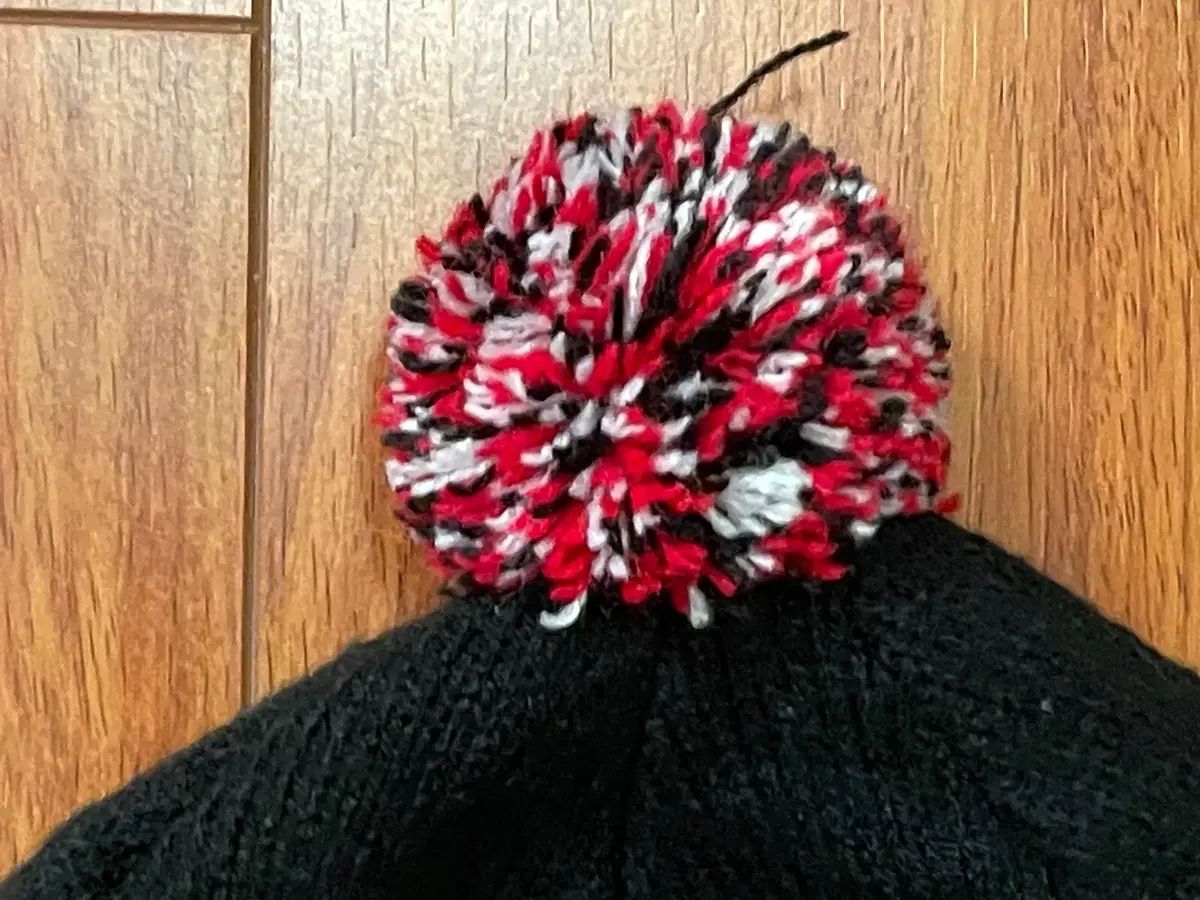 90s ヴィンテージ STUSSY スター パータン ポンポン ビーニー ブラック レッド