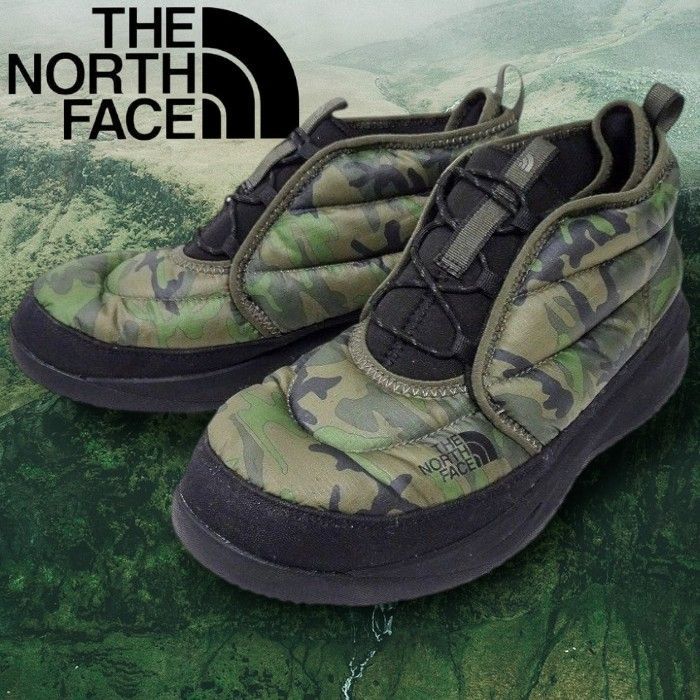 THE NORTH FACE ノースフェイス Nuptse Chukka リップストップナイロン 迷彩柄 ヌプシ チャッカブーツ スノーブーツ ウィンターシューズ NF02273 定価1.4万 タイムブラッシュウッドカモ 045 40214m06