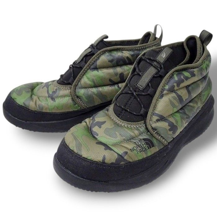 THE NORTH FACE ノースフェイス Nuptse Chukka リップストップナイロン 迷彩柄 ヌプシ チャッカブーツ スノーブーツ ウィンターシューズ NF02273 定価1.4万 タイムブラッシュウッドカモ 045 40214m06