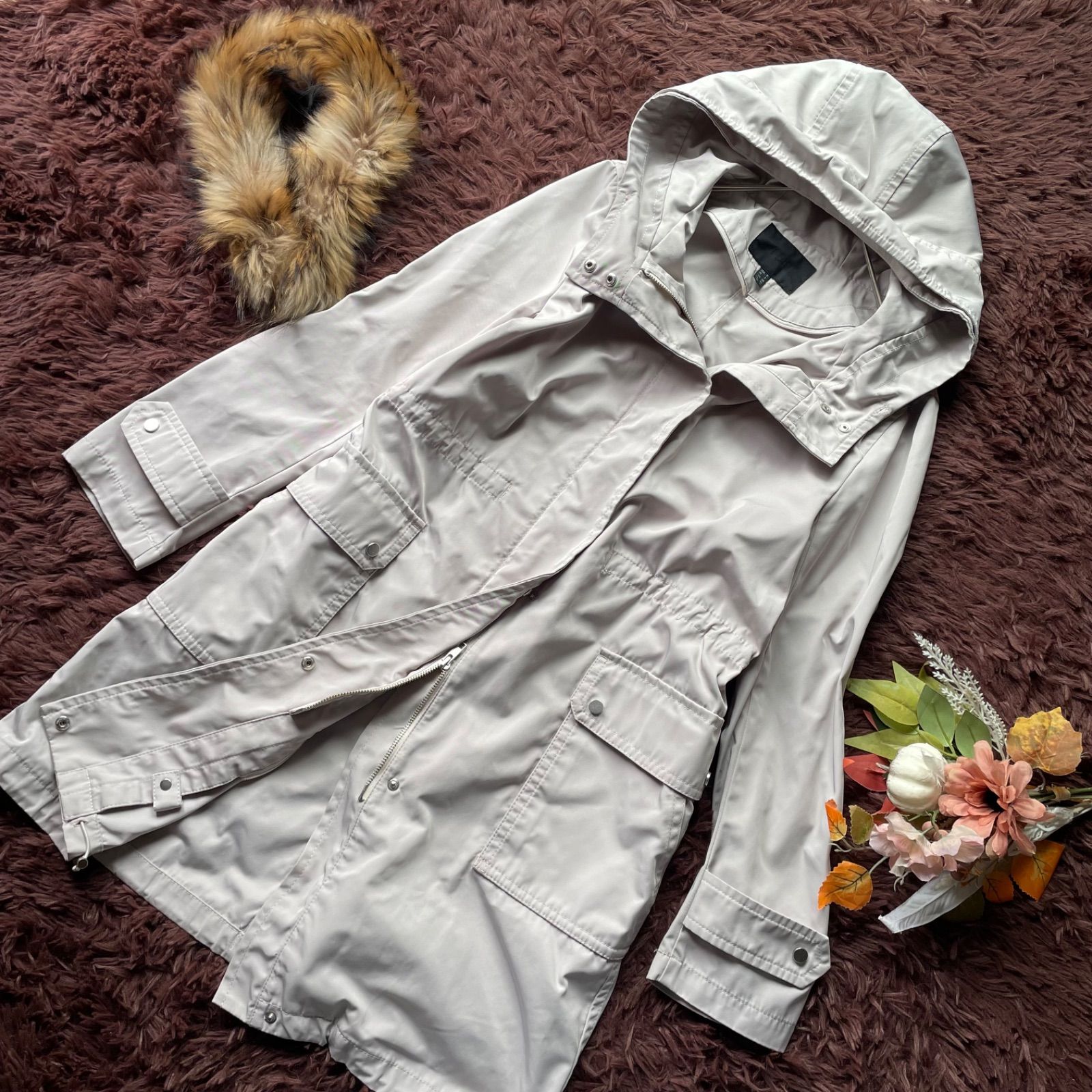 ICB アイシービー 美品 マルチウェイ ファー付きダウンライナーモッズ