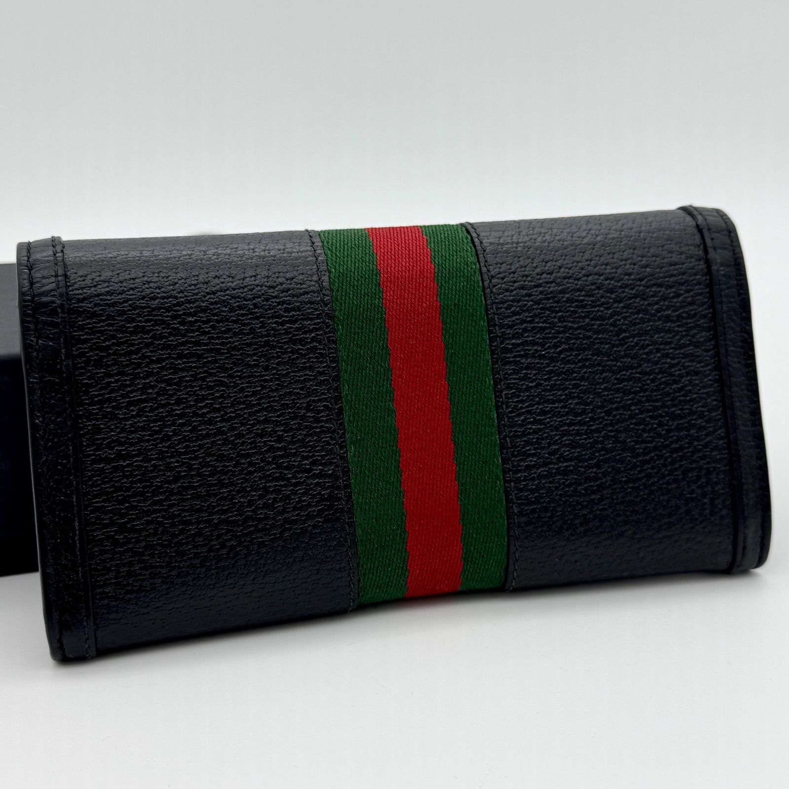 GUCCI グッチ 長財布 719886 オフィディア GG マーモント 黒 ブラック フラップ