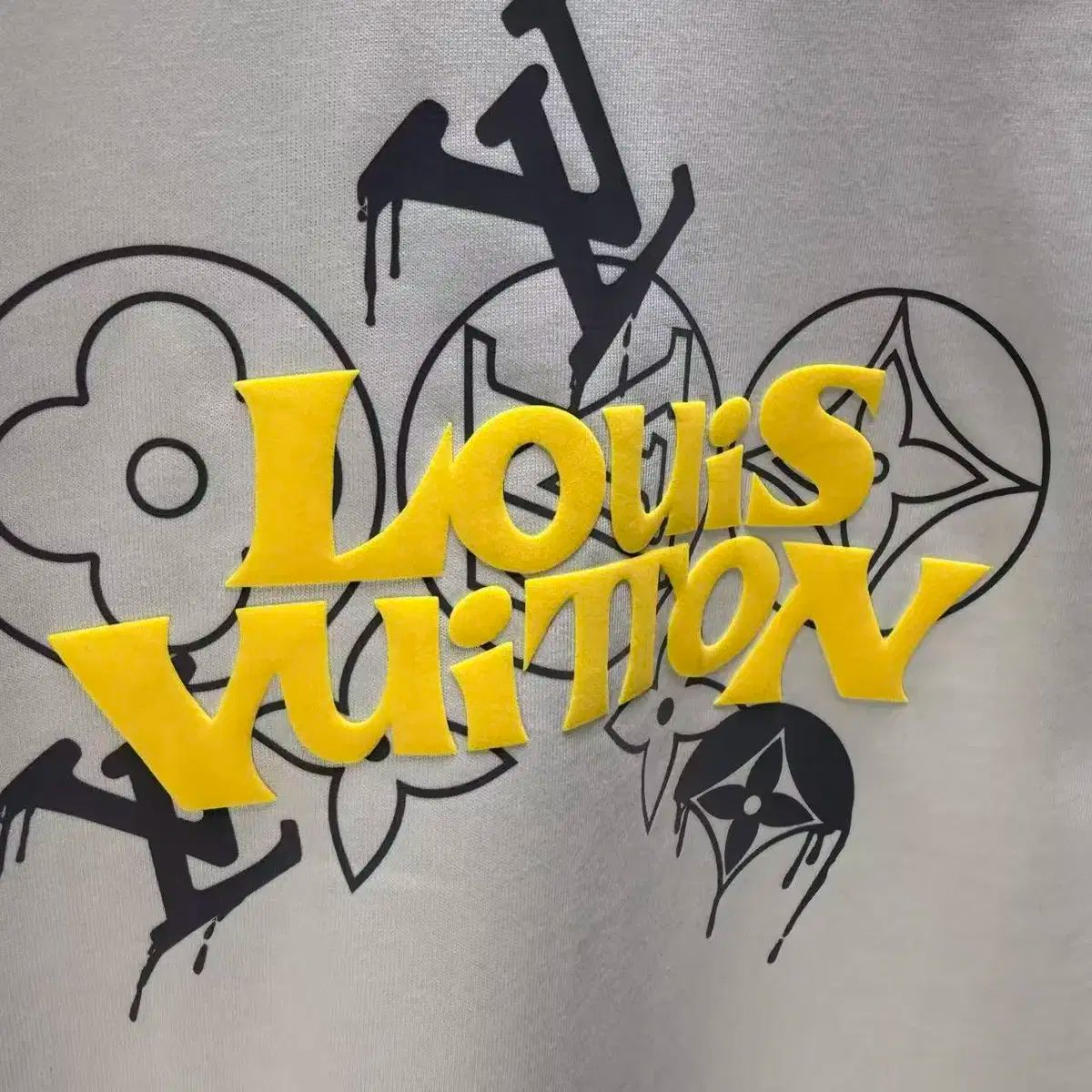 丈夫 ルイヴィトン ユニセックス カジュアル ロゴ 白 半袖Tシャツ 【送料無料】