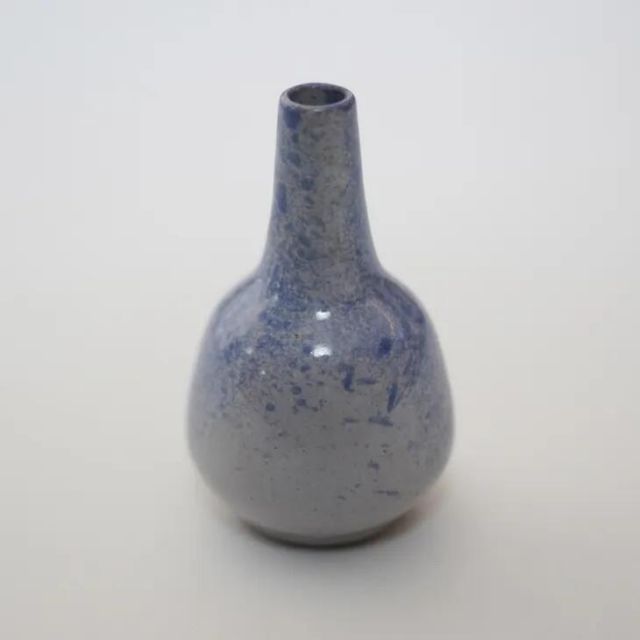 Hoganas Sweden | Vintage flower vase (white/blue) | 北欧