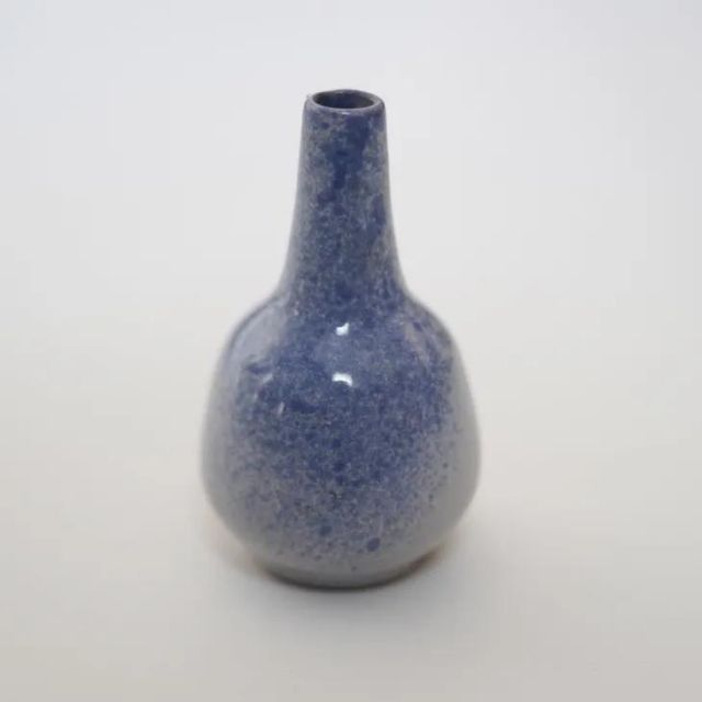 Hoganas Sweden | Vintage flower vase (white/blue) | 北欧