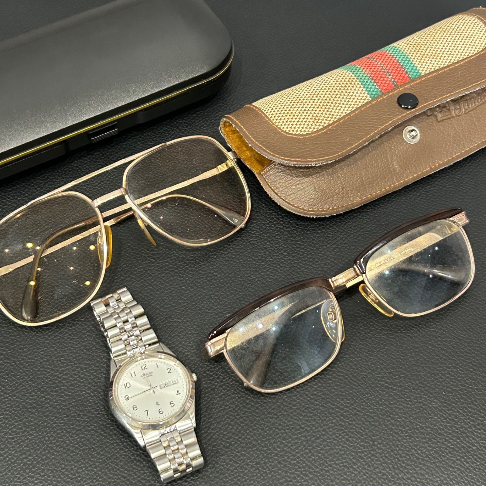 金縁メガネ シチズン時計 ジャンク品 遺品整理