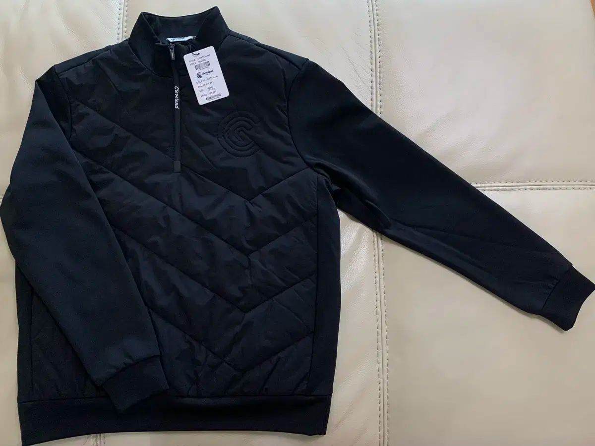 クリーブランド ゴルフ 防風 裏地 ダウン ハーフジップ ブラック メンズ 95 新