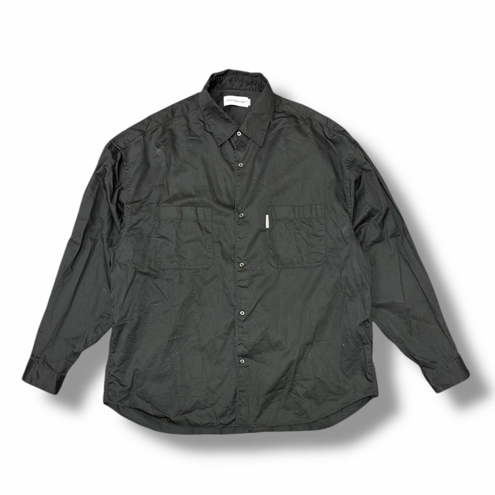 参考上代27500円 COOTIE PRODUCTIONS® 24SS 120 2 Broad L S Shirt オーバーサイズ ブロードシャツ クーティープロダクションズ CTE-24S405 ブラック M 2163M