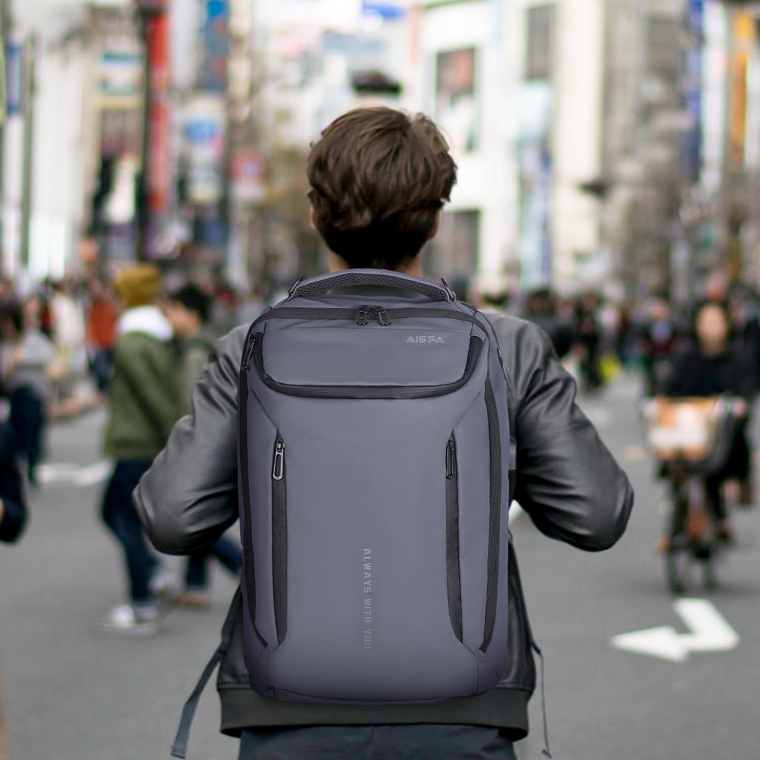 AISFA リュック メンズリュックサック バックパック 17インチ PCビジネスリュック 大容量 防災 bag USB充電機能付き 30 L 旅行 学生 バッグ 防水 通勤 修学 男女兼用 A 4収納 多ポケット